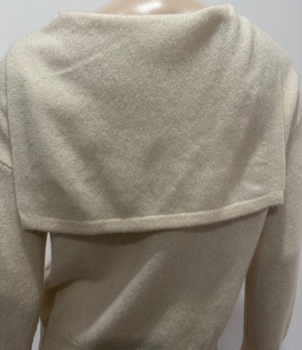 ZARA Cream 100% Wool V Neckline Knitwear Cardigan Top - Size S - Picture 7 of 8