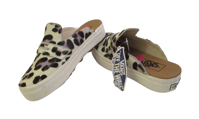 NWT VANS Style 53 Mule DX Slip-On Sneakers Shoes 5 Cheetah White 
