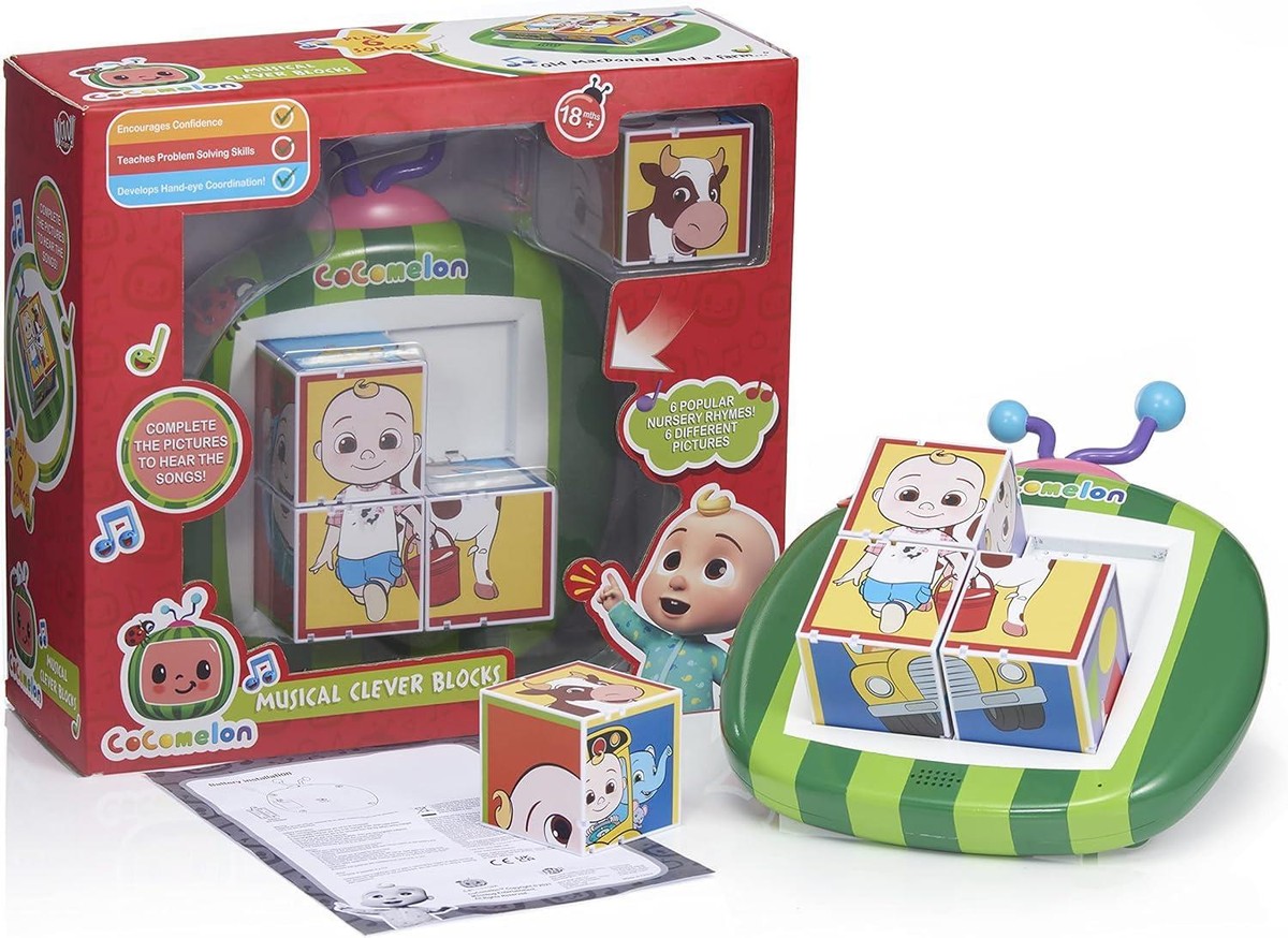CoComelon Musical Clever Blocks Nursery Rhyme Songs Learning Toy