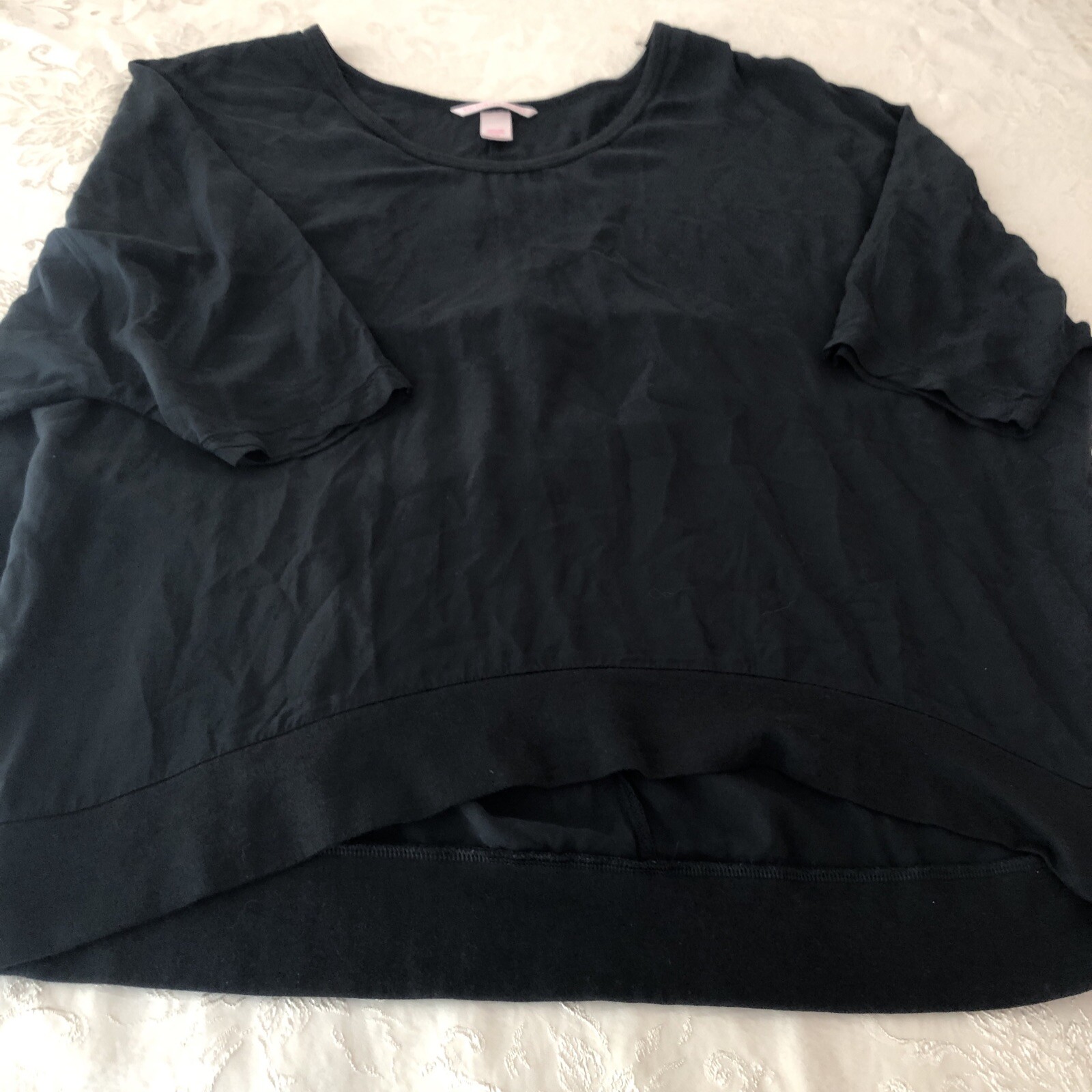 UNDERCOVER Camicia nera pull over Victoria's Secret taglia large taglia