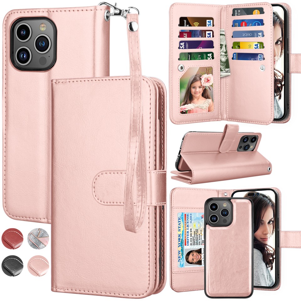 For IPhone 16 15 Pro Max 14 Plus 13 12 11 Case Wallet Card Holder for-iphone-16-15-pro-max-14-plus-13-12-11-case-wallet-card-holder