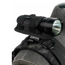 Tactical Flashlight Holster Nylon Torch Carry Case Belt Clip Pepper Spray Holder