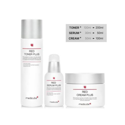 MEDICUBE Red Line PLUS Toner & Serum & Cream Triple Set for Acne Sensitive Skin