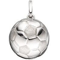 "Jobo \"44973\" Kinder AnhäNger FußBall 925 Sterling Silber Rhodiniert Mattiert Ki"
