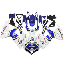 White Blue Fairings for Suzuki GSXR600 GSXR750 2008 2009 2010 Injection Cowling