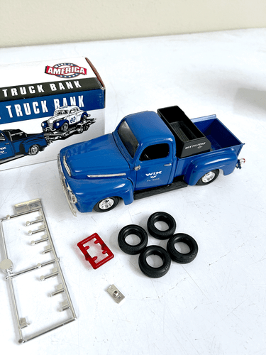 ERTL WIX 1940 Ford Coupe Race Car & Trailer & 1951 Ford F-1 Truck Bank Set NEW!! - Picture 5 of 8