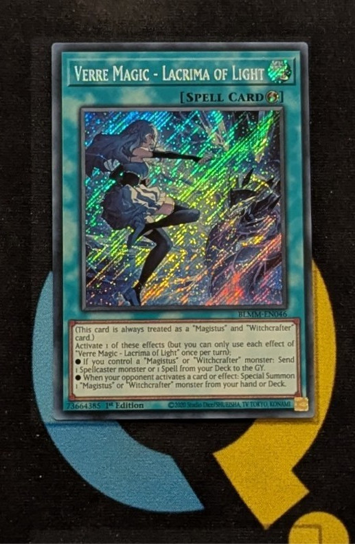 BLMM-EN046 Verre Magic - Lacrima of Light Secret Rare 1st Edition YuGiOh
