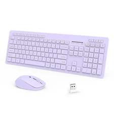 seenda Wireless Keyboard and Mouse Combo, 2.4GHz Cordless Quiet Keyboard Mouse