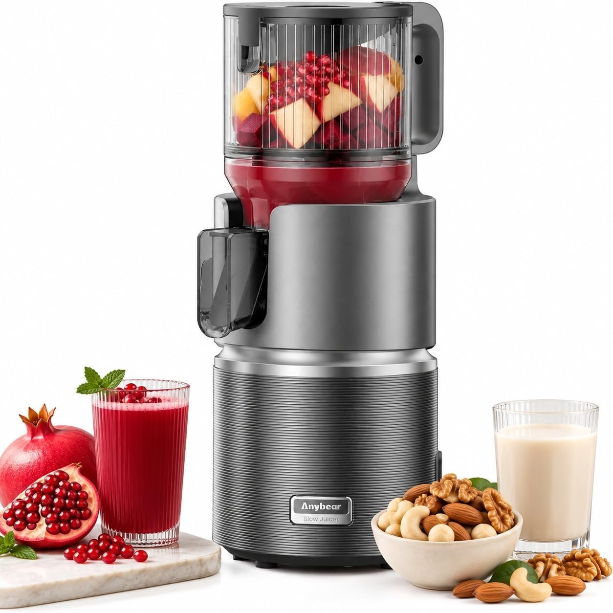 Anybear 350W Cold Press Juicer | Slow Masticating Juicer for Fruit & Veg