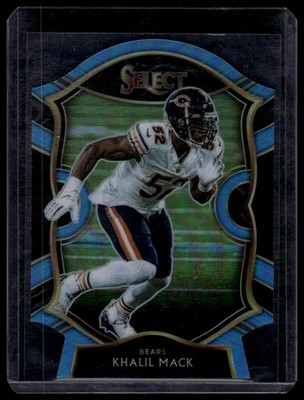 2020 Panini Select #8 Khalil Mack Light Blue Prizm Die Cut