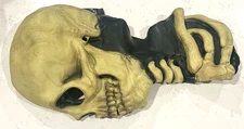 Vintage 1997 Halloween Skull Skeleton Latex Mask with Neck The Paper Magic Group