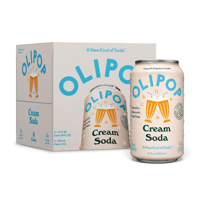 #ad OLIPOP Prebiotic Soda Cream Soda 12 fl oz 4 Pack Pantry Packs – Low Sugar Gut He $7.99