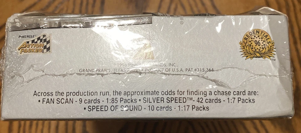 1996 Factory Sealed Pinnacle Action Packed Credentials Racing Box - 36 packs - Image 3 of 4
