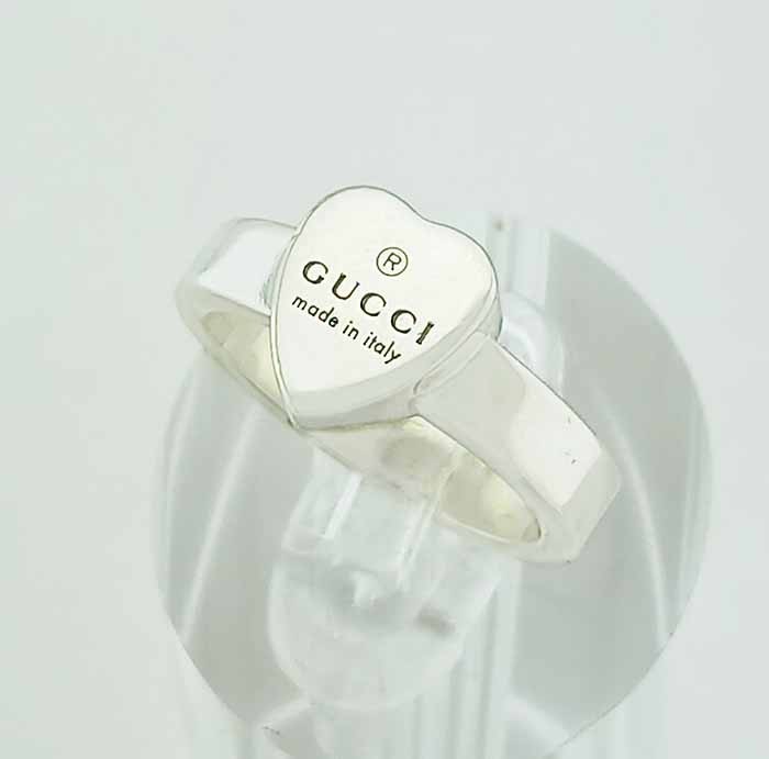 SOLID HEART GUCCI RING SOLID .925 STERLING SILVER… - image 4