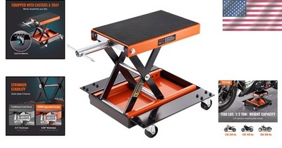 Heavy-Duty 1100 lbs Scissor Lift Jack for Motorcycles - Compact