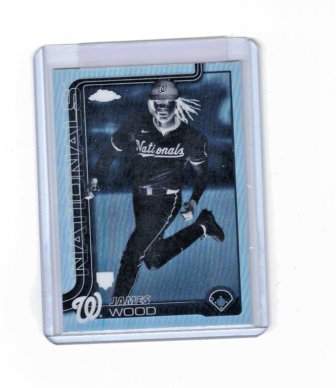 2025 Topps Chrome James Wood Negative Refractor Rookie RC #132 Nationals