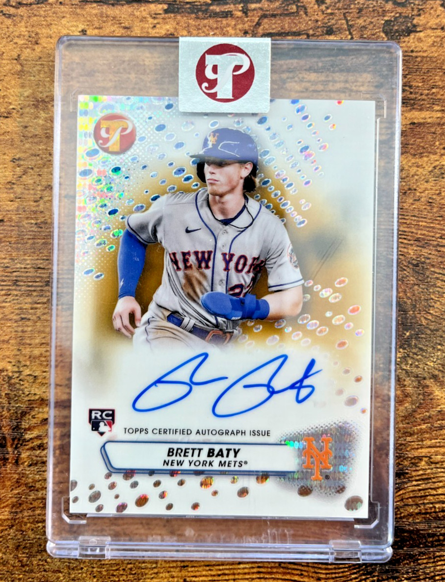 💎 2023 Topps Pristine ⚾ Gold Refractor /50 Brett Baty #PA-BB Auto Encased 📈