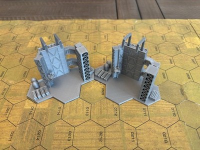 Battletech Scale Mech Repair/Salvage Bays 3D Printed Terrain Piece - Lot Of 2!