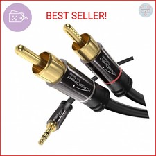 KabelDirekt RCA to Jack 3.5mm Adapter Cable 25ft Versatile Plug-and-Play A