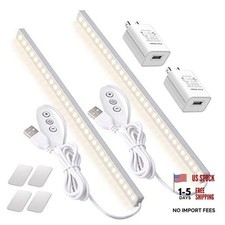 2Pack LED Under Cabinet Lighting Dimmable Under Cabinet Lights with USB 2PACK