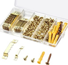 128Pcs Sawtooth Picture Hangers Provide Drywall Anchors, Small  Heavy-Duty Pict
