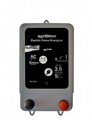 Electric Fence Energizer 20 Acre 2 in 1 Powered by Battery or AC Outlet 10000...