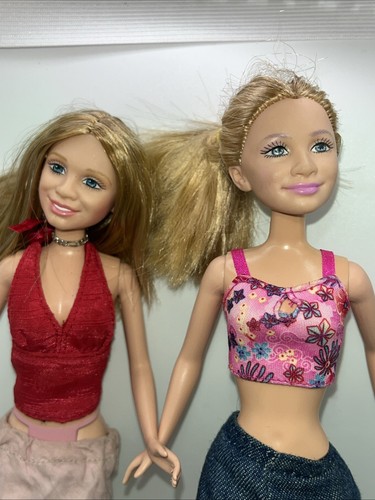 VTG 1999 Mattel Mary-Kate and Ashley Olsen Twins Barbie Fashion Dolls - Picture 2 of 9
