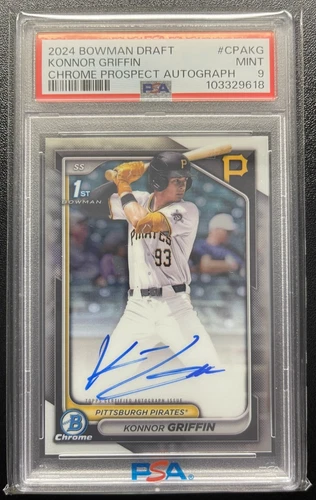 2024 Bowman Draft Chrome AUTOGRAPH Konnor Griffin #CPA-KG (AU, RC) PSA 9