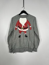 CHRISTMAS SANTA Jumper - Size Small - Grey - Great Condition - Men  s