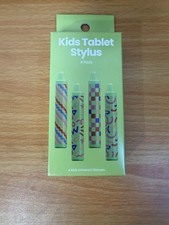 Kids Tablet Stylus - Easy To Hold Crayon Shape - 4 Pack Green