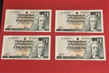 12 x Consecutive Last Prefix of Last Royal Bank of Scotland £1 Notes of Oct 2001