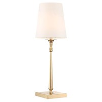 Tischlampe Tischleuchte Nachttischlampe Stoff Metall 58 Cm Hoch In Gold Weiß E27