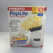 Vtg Presto 04820 PopLite Hot Air Popcorn Popper -in The Box
