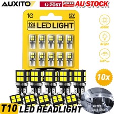 10X White WATERPROOF LED T10 168 194 BRIGHT W5W 14smd LIGHT Globe BULB Canbus