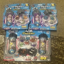3 NEW MR BEAST BATTLE FUSION SWARMS MEGA LAB PACKS SUPER RARE! 14 PER PACKAGE ++