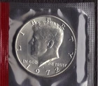 1972-D UNCIRCULATED KENNEDY HALF DOLLAR IN MINT CELLO