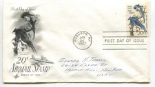 1967 20c Airmail Audubon Columbia Jay FDC Audubon NY Scott C68