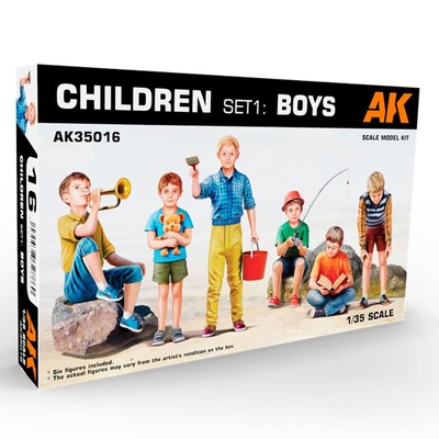 Children Set 1:35 - Kinder Figuren Bausatz - AK Interactive 35016