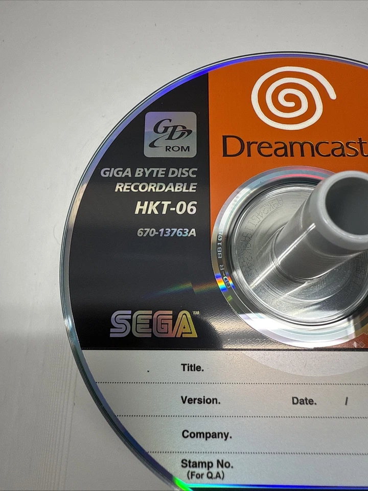 Disco de desarrollo Sega Dreamcast HKT-06 GD-R GD-ROM 670-13763a Katana Development Foto 2 de 4