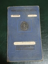 PASSAPORTO REGNO ITALIA -  1934 - Con FOTO e MARCHE DA  BOLLO 5, 10 E 40 LIRE