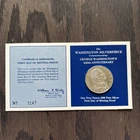 1982 George Washington 250th Anniversary Silverpiece Silver Round & COA Card