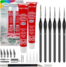 Testors Cement Plastic Model Glue Adhesive 2-Pack, 6 Fine Detail Miniatures... 