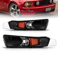 Park/Signal Lights Black Amber for Ford Mustang - Passenger and Driver Side
