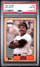 1987 TOPPS #260 VIDA BLUE PSA 8