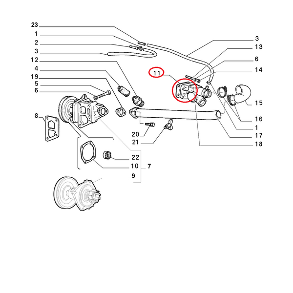 Dichtung Wasserpumpe Fiat Uno Turbo - Lancia Delta Original 7770027-image