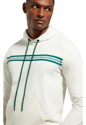 NWT BIKKEMBERGS HOODED SWEATSHIRT PBMF00352000 WHITE