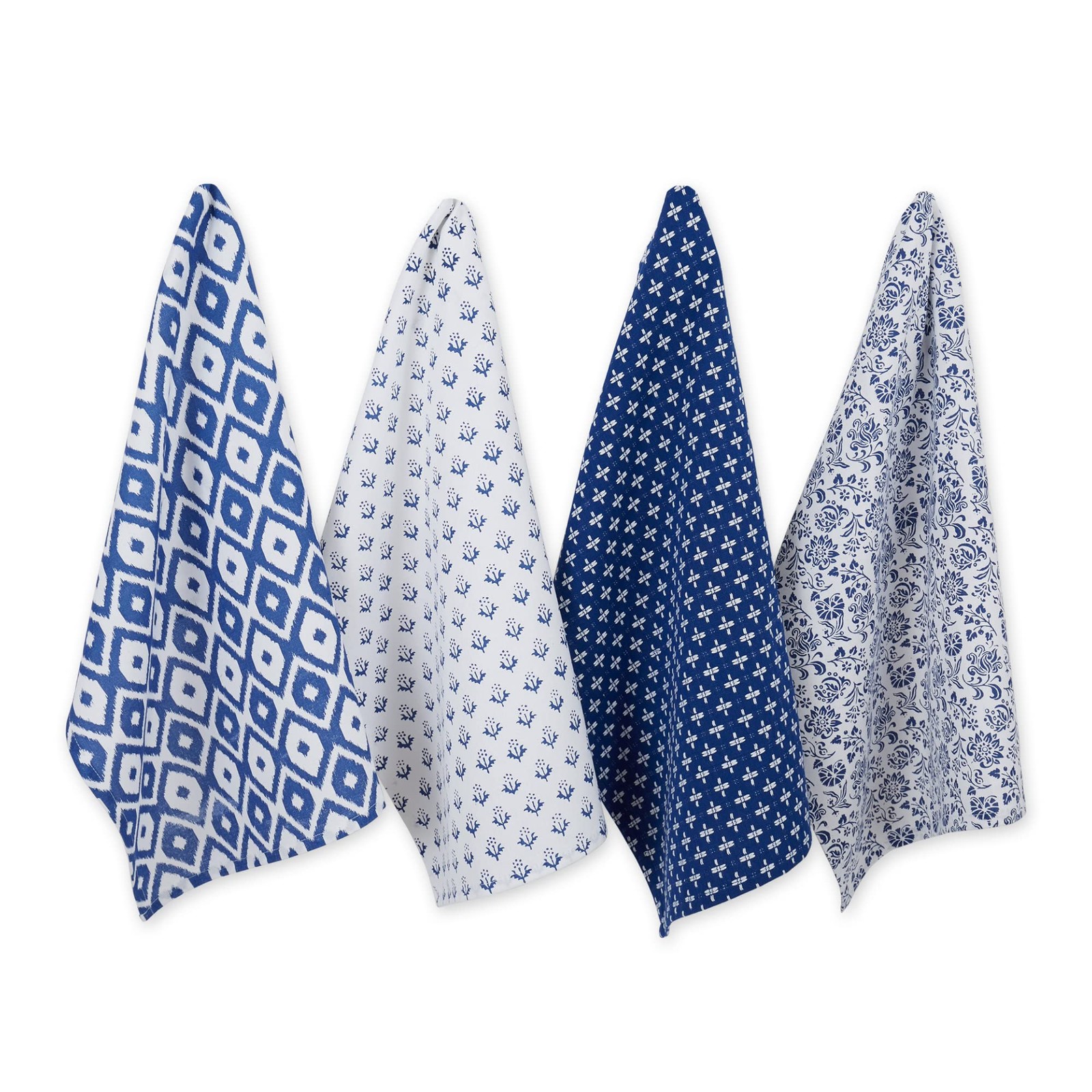 S 18&times;28, Set Of 4 &ndash; Decorative Blue Market Kitchen Towels