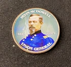 Colorized Kennedy Half Dollar Civil War Irvin Mcdowell Union General Free Ship