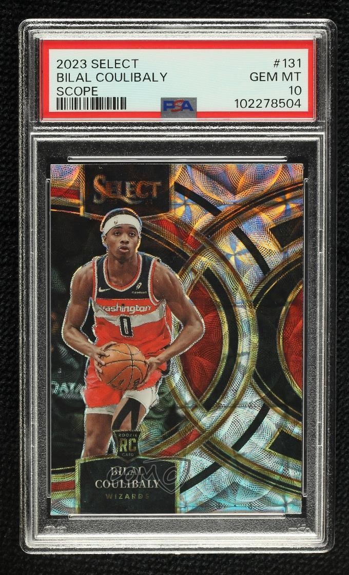 2023 Panini Select Premier Level Scope Prizm Bilal Coulibaly PSA 10 GEM MT 14t3