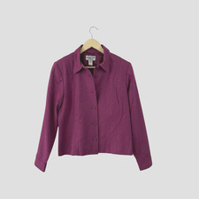 Vintage Pendleton 12 Wool Button Up Blazer Jacket Cropped Fit USA Made Womens